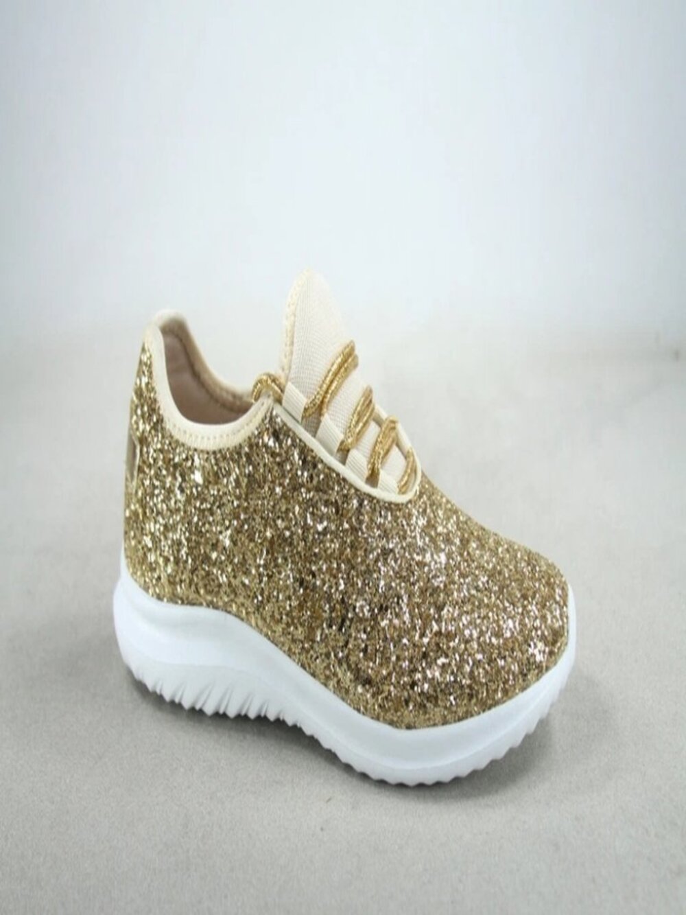 Women's Fashioin Glitter Sparkly Lightweight Metallic Tennis Sneaker Shoes - Picture 3 of 16